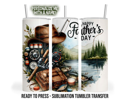 Fathers Day Tumbler Transfer - Sublimation Transfer Print for 20oz & 30oz Skinny Tumblers