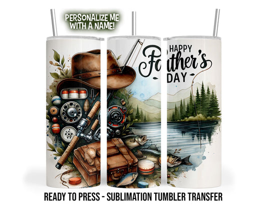 Fathers Day Tumbler Transfer - Sublimation Transfer Print for 20oz & 30oz Skinny Tumblers