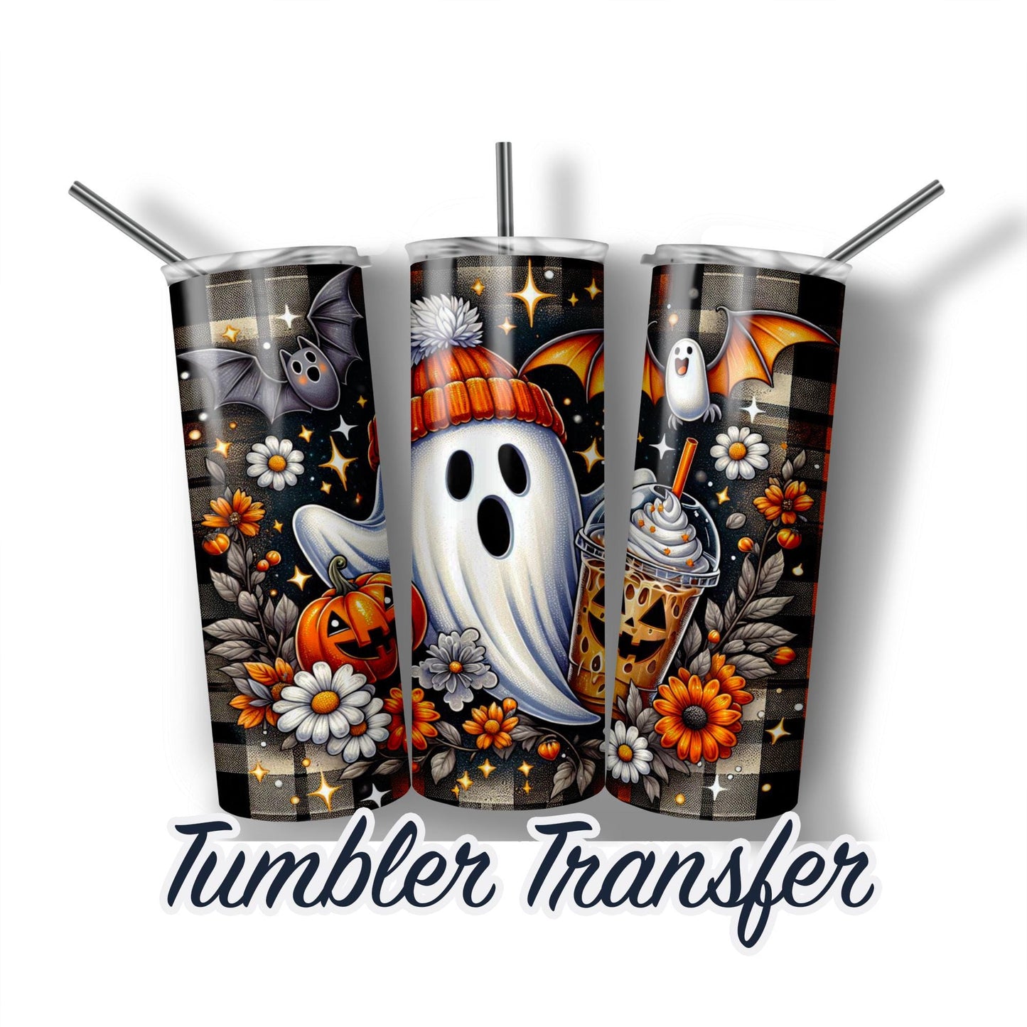 Halloween Tumbler Transfer -  Sublimation Transfer Print For 20 oz Tumblers - 30 oz Tumblers - Ready To press - Heat Transfers