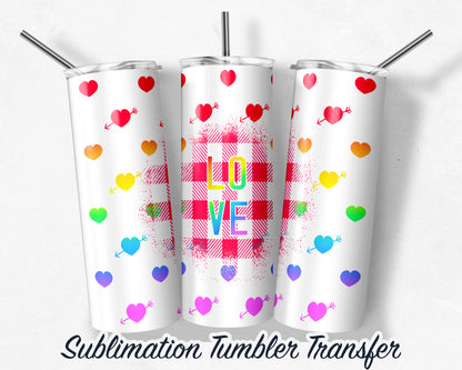 Valentines Day  Sublimation Transfer Print For 20 oz Tumblers - 30 oz Tumblers - Ready To press - Heat Transfers