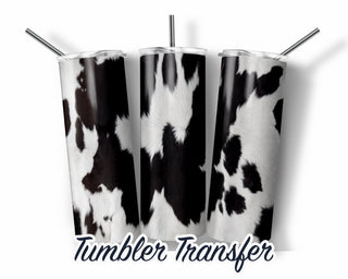 Cow Hide Tumbler Sublimation Transfer | 20 oz & 30 oz