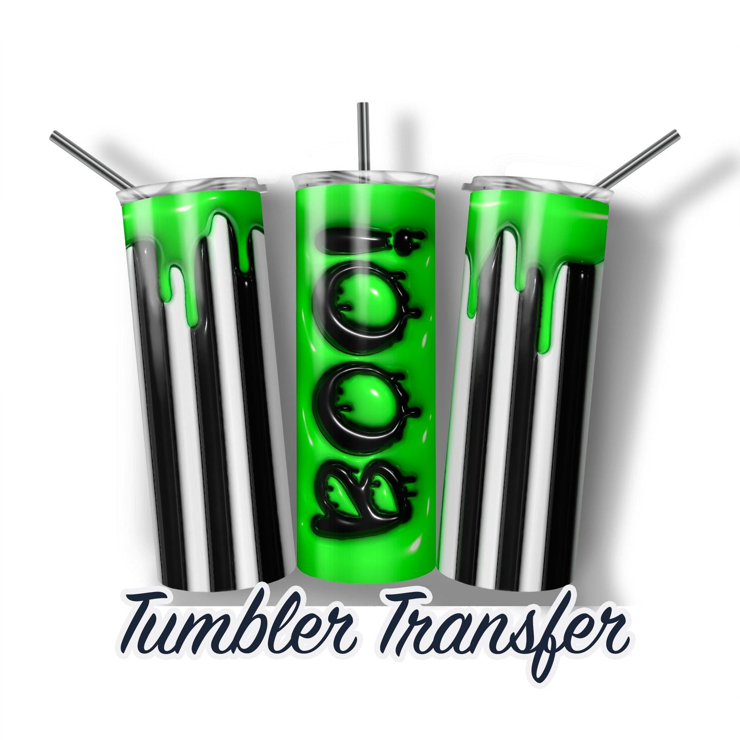 Halloween Puff Inflated Effect Halloween Sublimation Transfer Print For 20 oz Tumblers - 30 oz Tumblers - Ready To press Heat Transfers