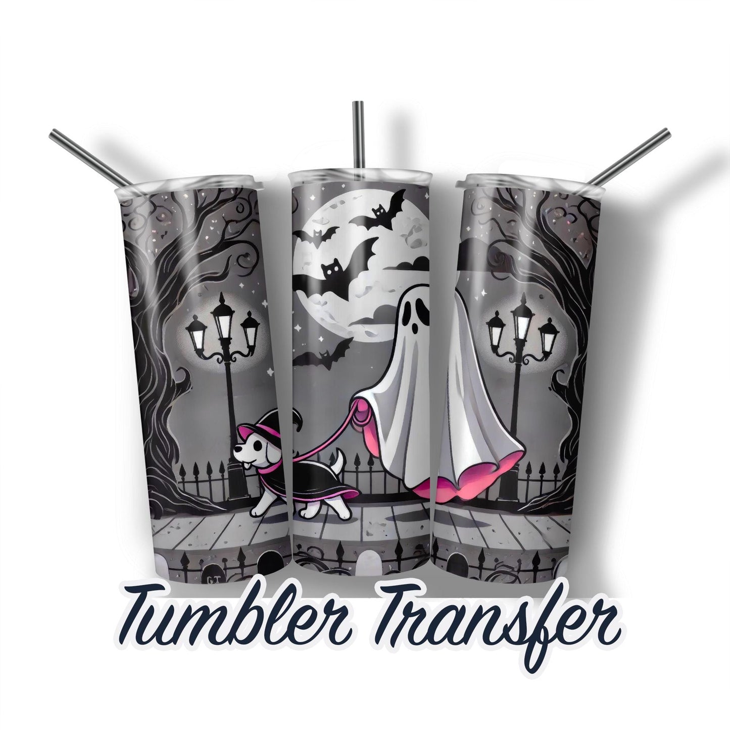 Halloween Ready to Press Sublimation Transfer Print 20 oz - 30 oz Tumblers  Ships Next Day