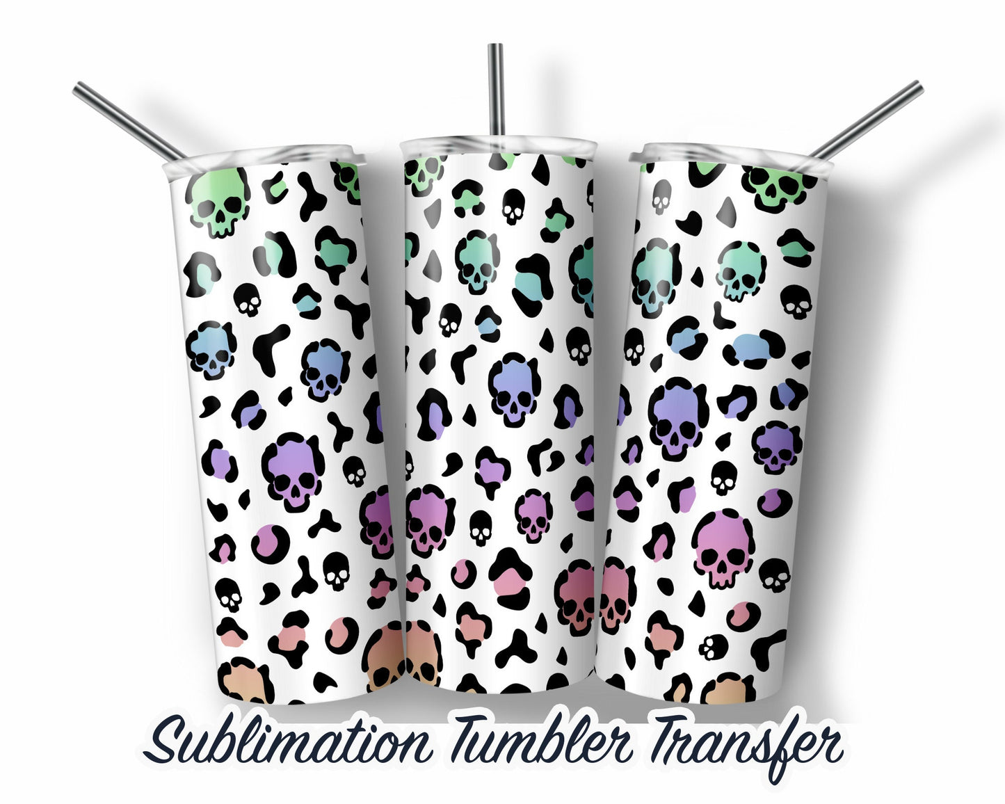 Halloween Sublimation Transfer Print For 20 oz Tumbler - 30 oz Skinny Tumbler - Ready To press - Heat Transfers SHIPS NEXT DAY