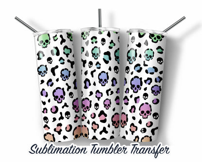 Halloween Sublimation Transfer Print For 20 oz Tumbler - 30 oz Skinny Tumbler - Ready To press - Heat Transfers SHIPS NEXT DAY