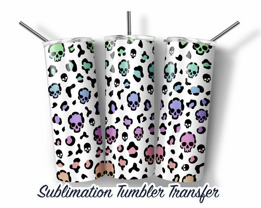 Halloween Sublimation Transfer Print For 20 oz Tumbler - 30 oz Skinny Tumbler - Ready To press - Heat Transfers SHIPS NEXT DAY