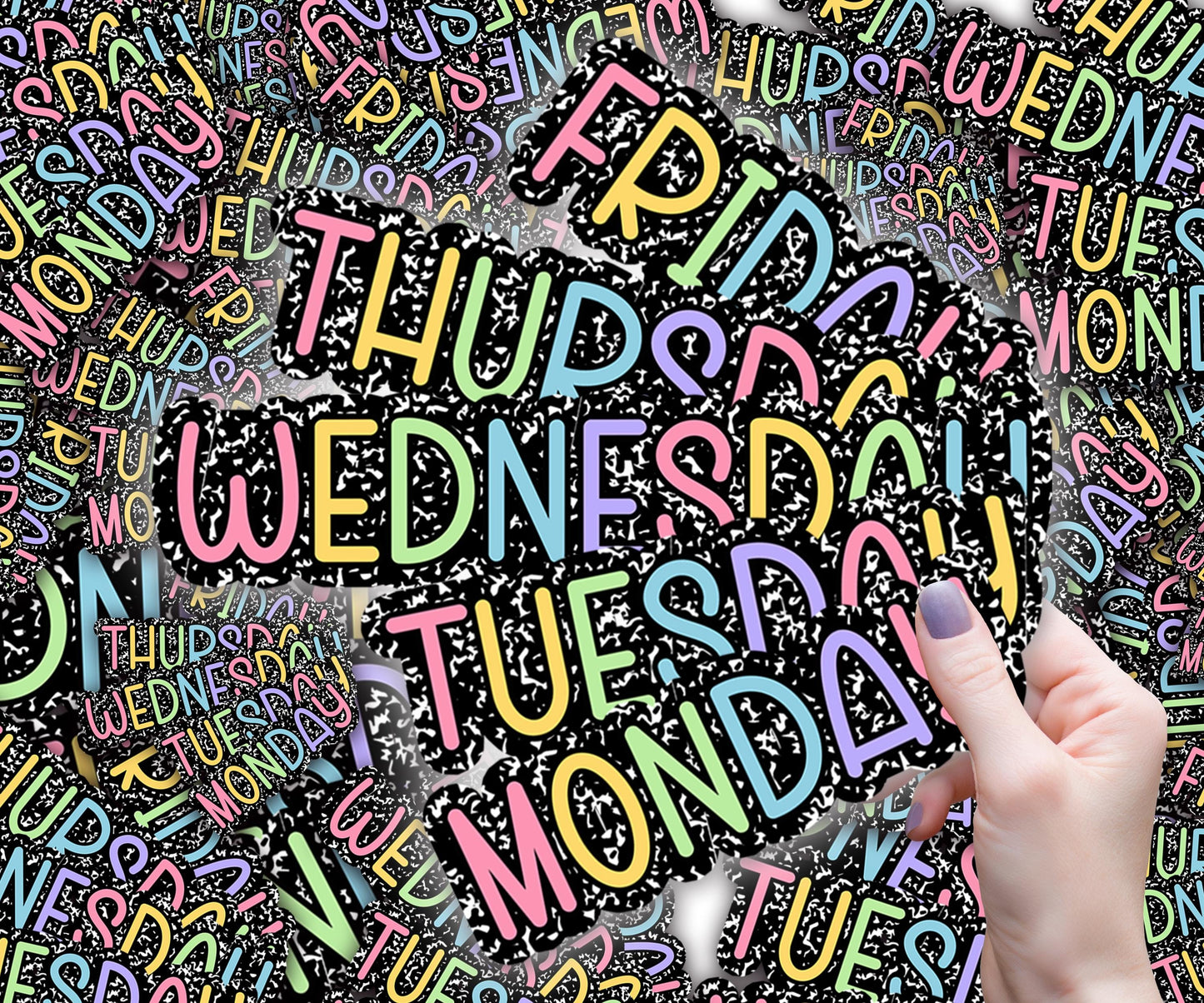 Days of the Week whiteboard Magnets, Teacher Rainbow Classroom Decor, Approx 3in x 10in, Custom classroom magnets, Monday - Friday or Custom