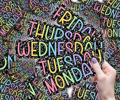 Days of the Week whiteboard Magnets, Teacher Rainbow Classroom Decor, Approx 3in x 10in, Custom classroom magnets, Monday - Friday or Custom