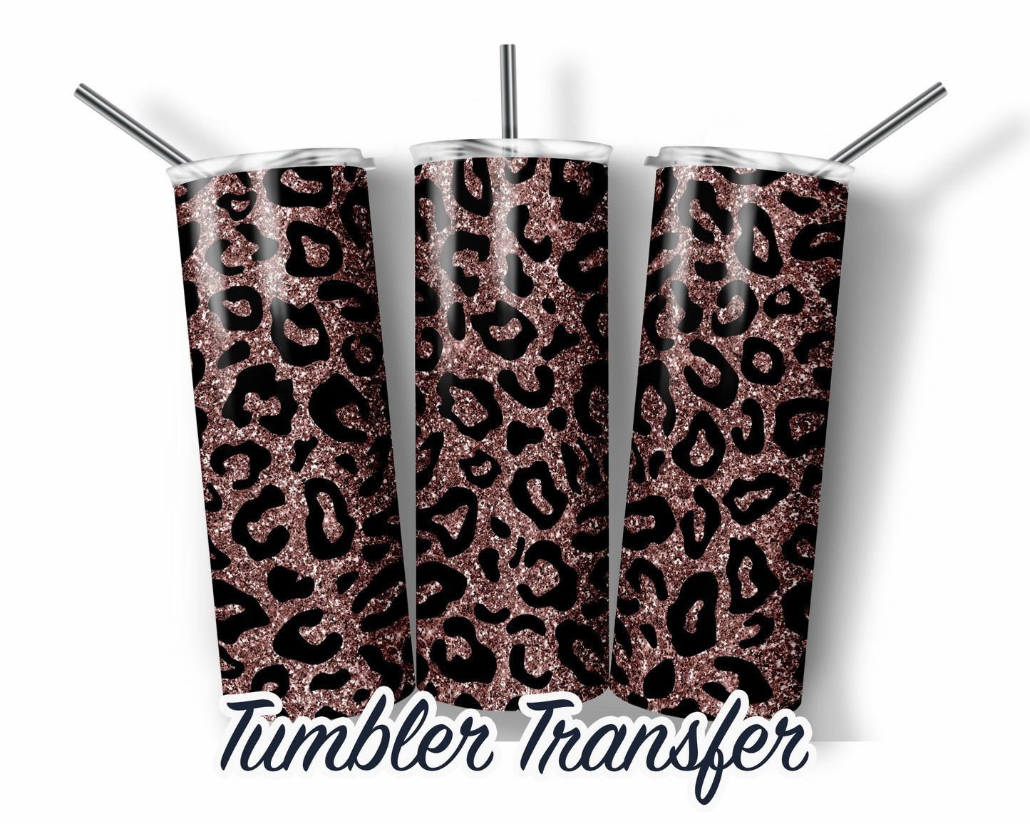 Leopard  Sublimation Transfer Print For 20 oz Tumblers - 30 oz Tumblers - Ready To press - Heat Transfers