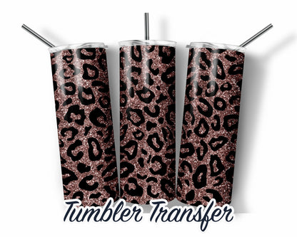 Leopard  Sublimation Transfer Print For 20 oz Tumblers - 30 oz Tumblers - Ready To press - Heat Transfers