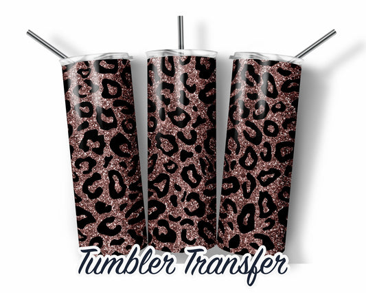 Leopard  Sublimation Transfer Print For 20 oz Tumblers - 30 oz Tumblers - Ready To press - Heat Transfers