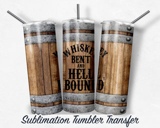 Whisky Barrel  Sublimation Transfer Print For 20 oz Tumbler - 30 oz Skinny Tumbler - Ready To press - Heat Transfers SHIPS NEXT DAY