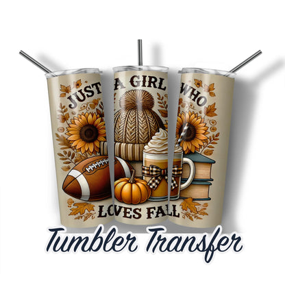 Loves Fall Ready to Press Sublimation Transfer Print 20 oz - 30 oz Tumblers  Ships Next Day