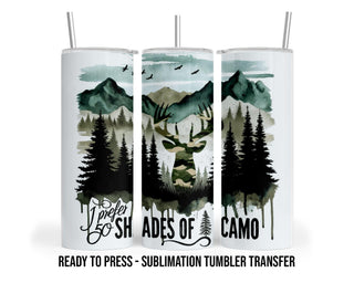 Camping Sublimation Transfer Print For 20 oz Tumbler - 30 oz Tumbler - Ready to press Heat Transfers SHIPS NEXT DAY