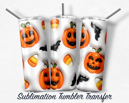 Halloween  Sublimation Transfer Print For 20 oz Tumblers - 30 oz Tumblers - Ready To press - Heat Transfers