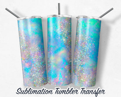 Opal  Sublimation Transfer Print For 20 oz - 30 oz Skinny Tumbler - Ready To Press SHIPS NEXT DAY