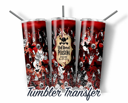 Halloween  Sublimation Transfer Print For 20 oz Tumbler - 30 oz Skinny Tumbler - Ready To press - Heat Transfers