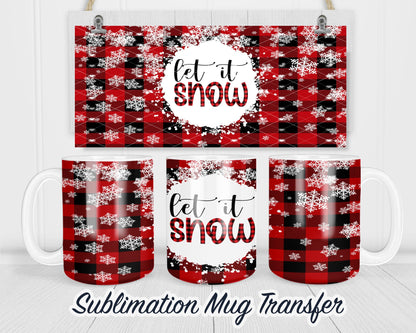 Christmas - Sublimation Transfer Print For 11 oz - 15 oz Mugs - Ready To press - Heat Transfer SHIPS NEXT DAY
