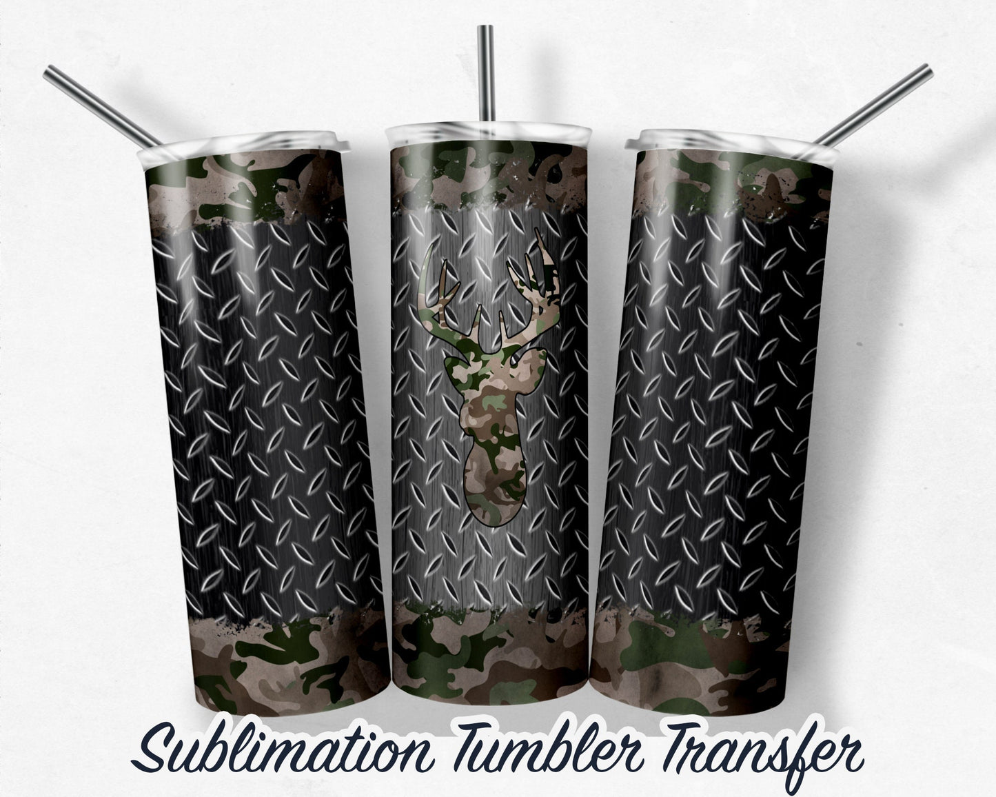 Deer Hunter  Sublimation Transfer Print For 20 oz Tumblers - 30 oz Tumblers - Ready To press - Heat Transfers