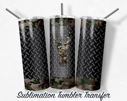 Deer Hunter  Sublimation Transfer Print For 20 oz Tumblers - 30 oz Tumblers - Ready To press - Heat Transfers