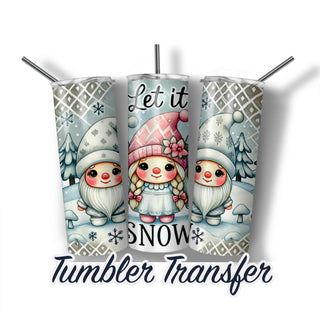 Winter Snow Gnomes Tumbler Sublimation Transfer | 20 oz & 30 oz