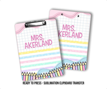 Clipboard Transfer Personalized Sublimation Transfer Print For Clipboards Ready To press Heat Transfers - SHIPS NEXT DAY
