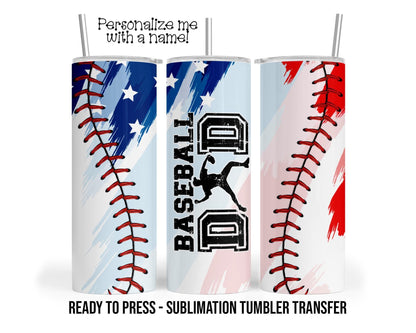 Baseball Dad Sublimation Transfer - Ready To Press 20oz & 30oz Tumbler Heat Wrap