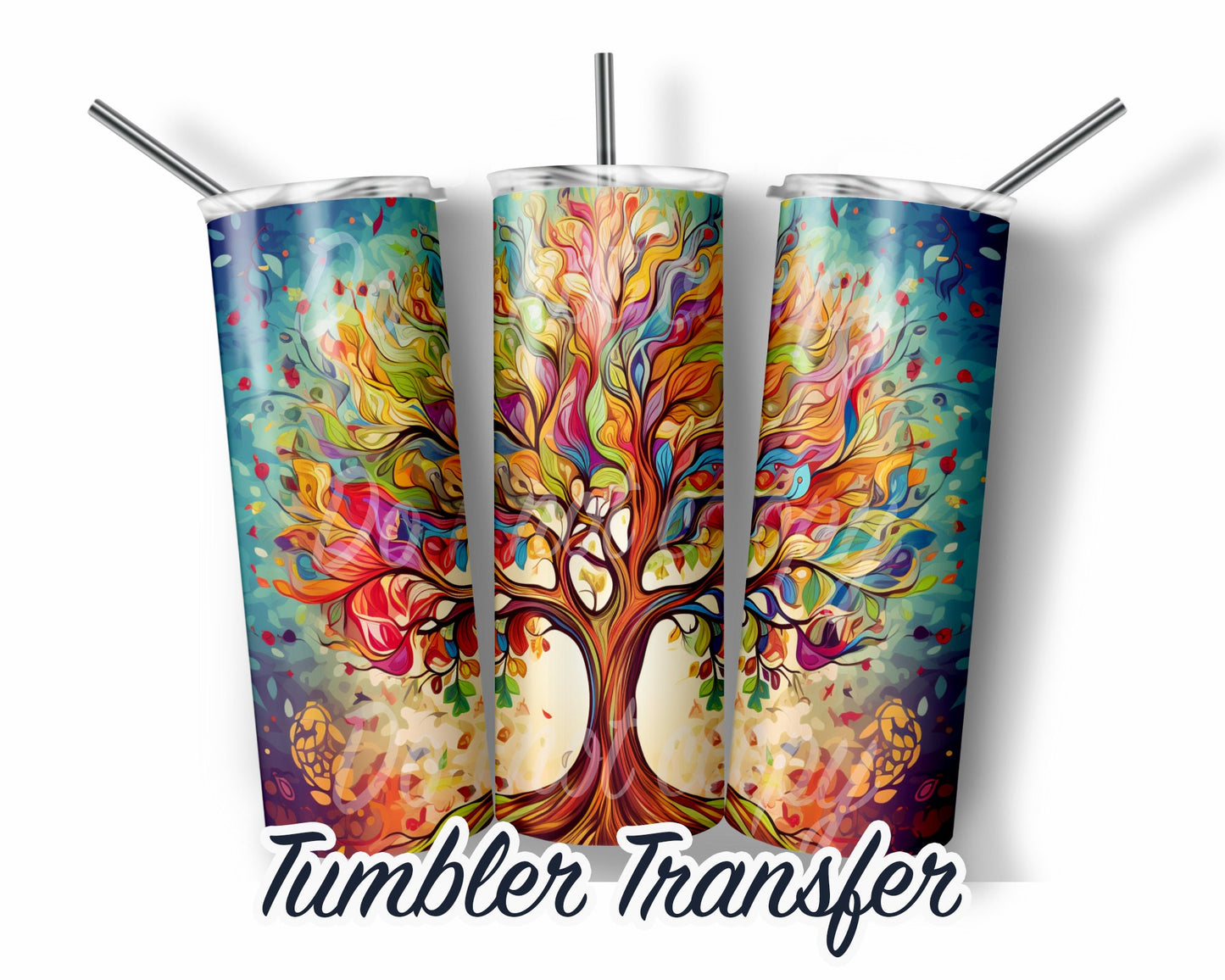 Tree of Life  Sublimation Transfer Print For 20 oz Tumblers - 30 oz Tumblers - Ready To press - Heat Transfers SHIPS NEXT DAY