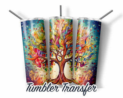 Tree of Life  Sublimation Transfer Print For 20 oz Tumblers - 30 oz Tumblers - Ready To press - Heat Transfers SHIPS NEXT DAY