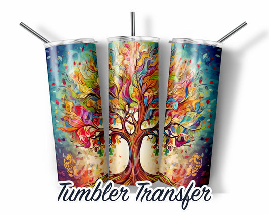 Tree of Life  Sublimation Transfer Print For 20 oz Tumblers - 30 oz Tumblers - Ready To press - Heat Transfers SHIPS NEXT DAY