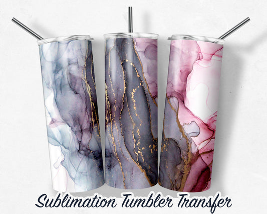 Lavender Alcohol Ink  Sublimation Transfer Print For 20 oz Tumblers - 30 oz Tumblers - Ready To press - Heat Transfers SHIPS NEXT DAY