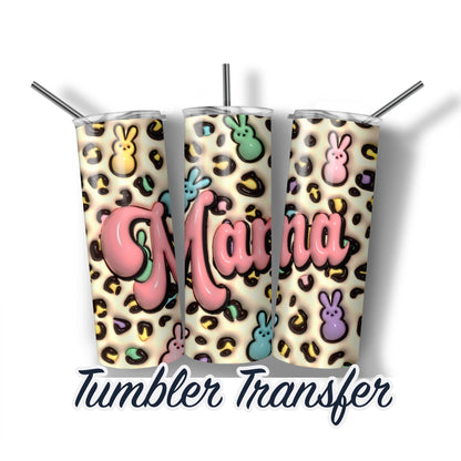 Easter Mama 3D Sublimation Transfer Print For 20 oz or 30 oz Skinny Tumbler Ready To press - Heat Transfers SHIPS NEXT DAY
