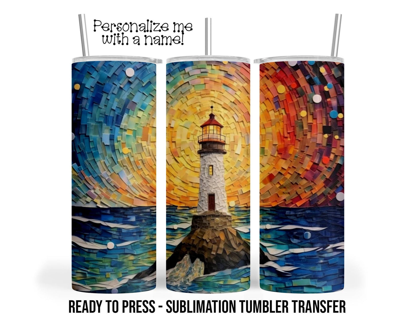 Sublimation Tumbler Transfer - Ready To Press Heat Transfer Prints For 20 oz Skinny Tumbler