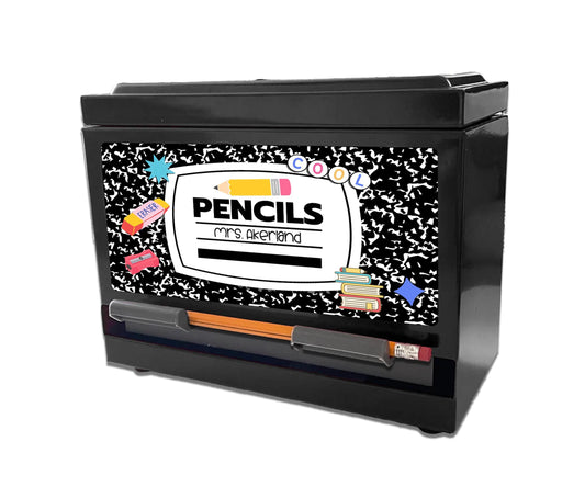 Custom Decal for Pencil Dispenser, Vinyl Decal Personalized with a name