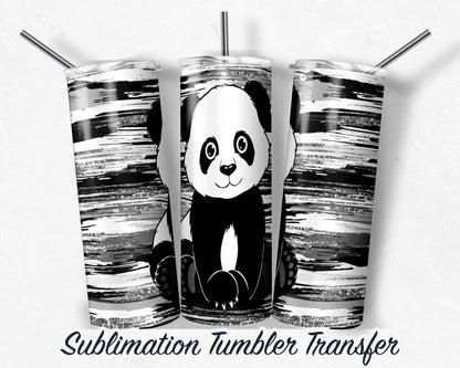 Panda -  Sublimation Transfer 20 oz Tumblers - 30 oz Tumblers - Ready To press - Heat Transfers SHIPS NEXT DAY
