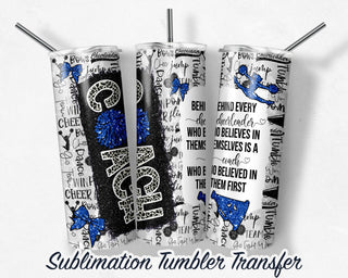 Blue Cheer COACH with Quote Tumbler Sublimation Transfer | 20 oz & 30 oz
