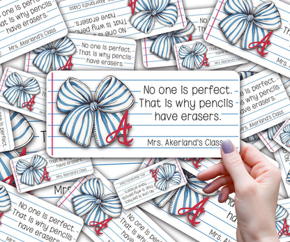 Pencil Dispenser Vinyl Decal Personalized with a name Waterproof Vinyl Decal for Teacher's Classroom Pencil Dispensers, 3.5in x 7.5in