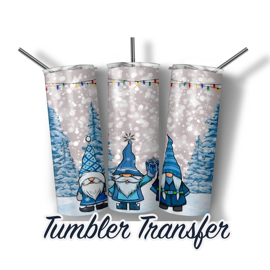 Christmas Gnome  Sublimation Transfer Print For 20 oz Tumblers - 30 oz Tumblers - Ready To press - Heat Transfers