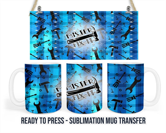 Fathers Day Sublimation Transfer Print For 11 oz - 15 oz Mugs - Ready To press - Heat Transfer SHIPS NEXT DAY