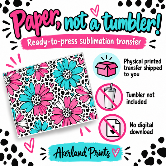 Akerland Prints sublimation tumbler transfer whats included