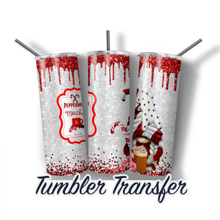 Christmas Gnome Tumbler Sublimation Transfer | 20 oz & 30 oz