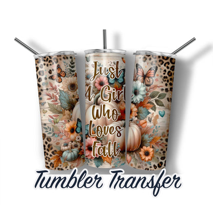 Fall  Sublimation Transfer Print For 20 oz Tumblers - 30 oz Tumblers - Ready To press - Heat Transfers SHIPS NEXT DAY