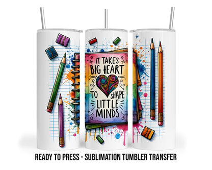 Teacher Sublimation Transfer Print For 20 oz Tumbler - 30 oz Tumbler - Ready to press Heat Transfers SHIPS NEXT DAY