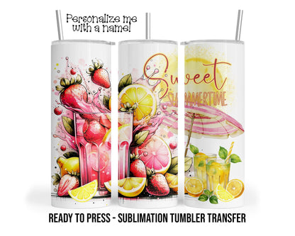 Sweet Summertime Sublimation Tumbler Transfer Print For 20 oz Tumbler - 30 oz  Tumbler Ready to Press - Heat Transfers SHIPS NEXT DAY