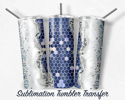 Honeycomb Goede  Sublimation Transfer Print 20 oz Skinny Tumbler - 30oz Skinny Tumbler - Ready To press - Heat Transfers