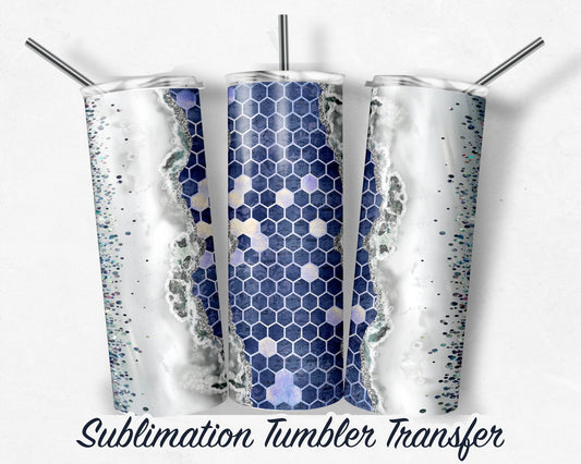 Honeycomb Goede  Sublimation Transfer Print 20 oz Skinny Tumbler - 30oz Skinny Tumbler - Ready To press - Heat Transfers