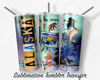 ALASKA Tumbler Sublimation Transfer | 20 oz & 30 oz