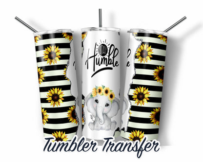 Sunflowers Sublimation Transfer Print For 20 oz Tumblers - 30 oz Tumblers - Ready To press - Heat Transfers