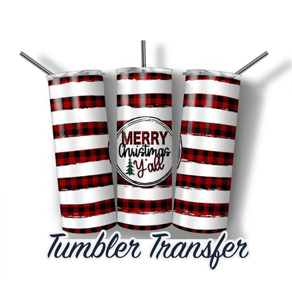 Christmas  Sublimation Transfer Print For 20 oz Tumbler - 30 oz Skinny Tumbler - Ready To press - Heat Transfers SHIPS NEXT DAY