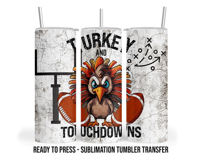 Thanksgiving Sublimation Print 20 oz Skinny Tumbler - 30oz Skinny Tumbler - Ready To press - Heat Transfers SHIPS NEXT DAY